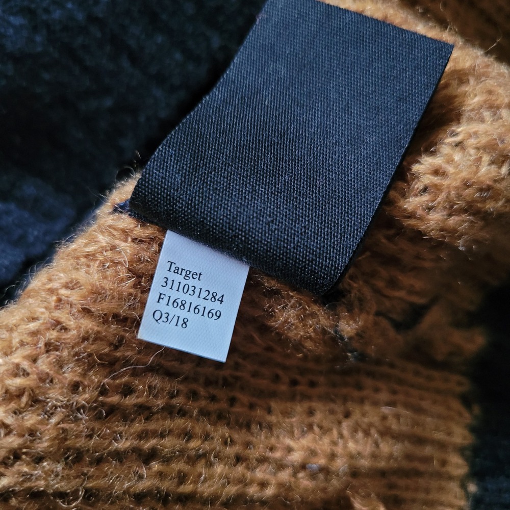 Who What Wear orange & black chunky striped sweater boxy oversized cozy grunge‎ - Picture 9 of 13